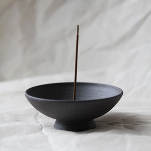 mineral purple terracotta incense bowl
