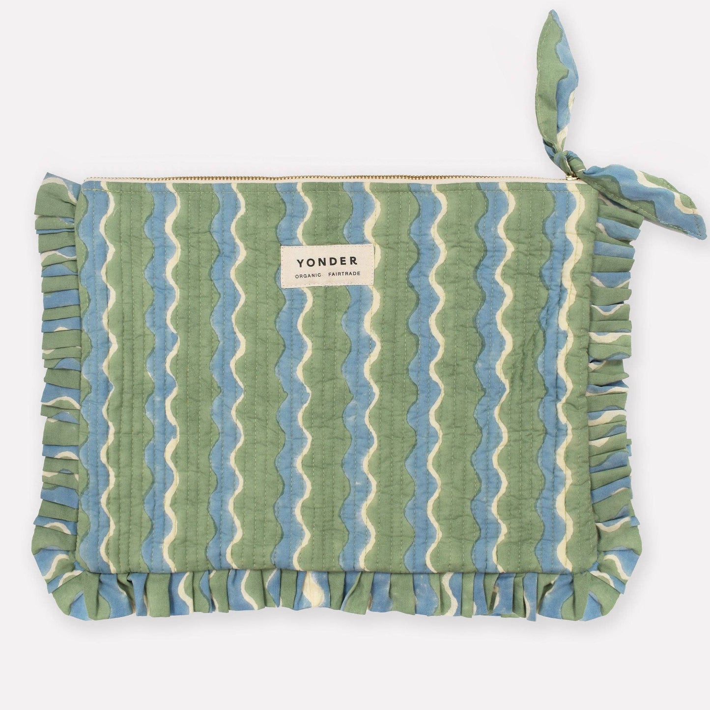 quilted frill pouch
