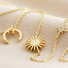 Load image into Gallery viewer, sun and moon necklace
