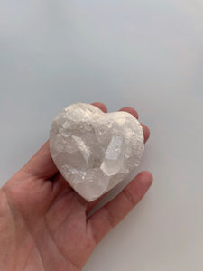 brazilian quartz druzy heart