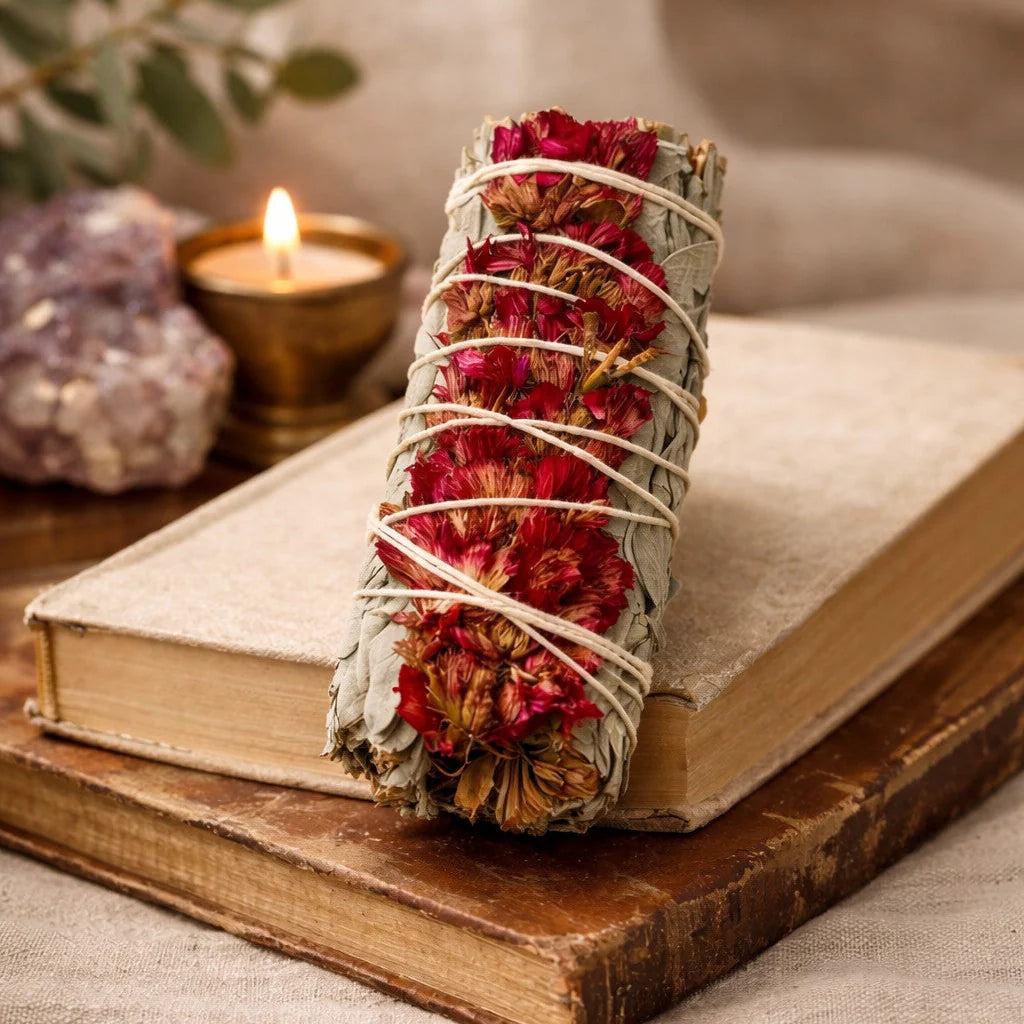 smudge stick | pink flower - yahra