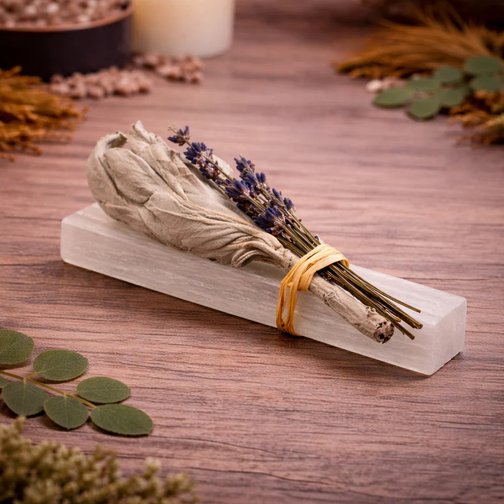 mini cleansing kit | selenite, sage + lavender - yahra