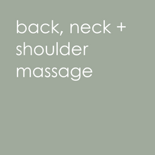 Load image into Gallery viewer, Park Fair | back, neck + shoulder massage
