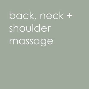 Park Fair | back, neck + shoulder massage