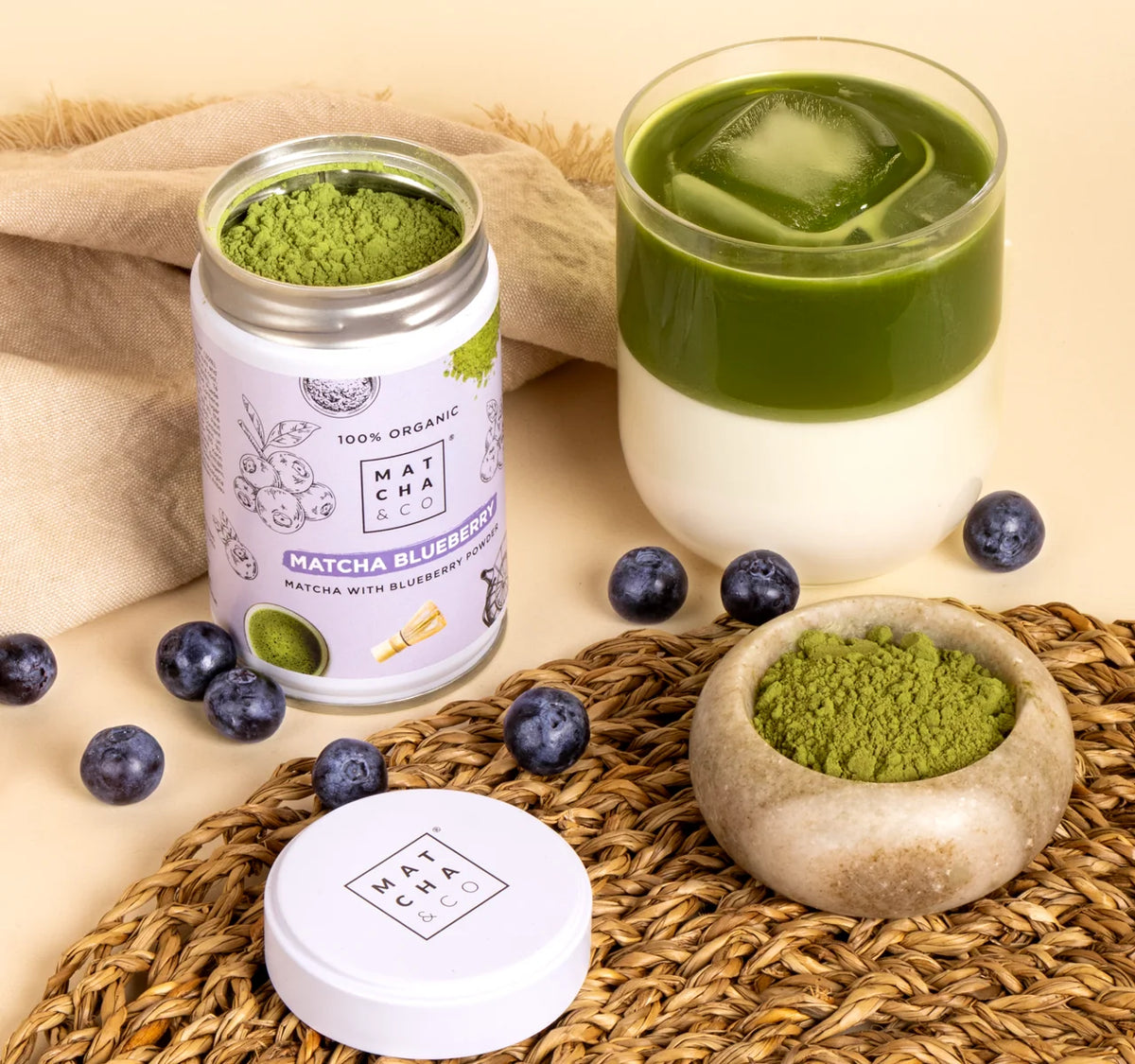 matcha blueberry
