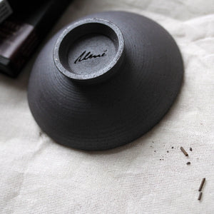 mineral purple terracotta incense bowl