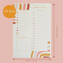 Load image into Gallery viewer, abstract rainbow | a5 daily planner pad
