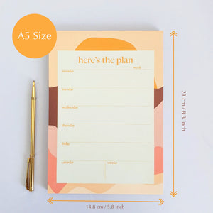 rising sun | a5 weekly planner pad