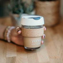Load image into Gallery viewer, yahra reusable cup | white/charcoal - yahra
